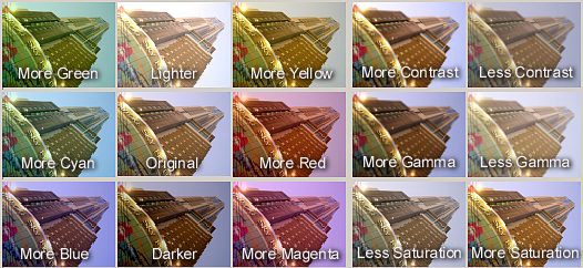 Color correction by variants mode.