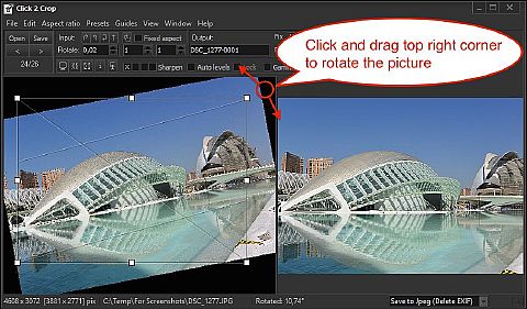 How to free rotate picture.