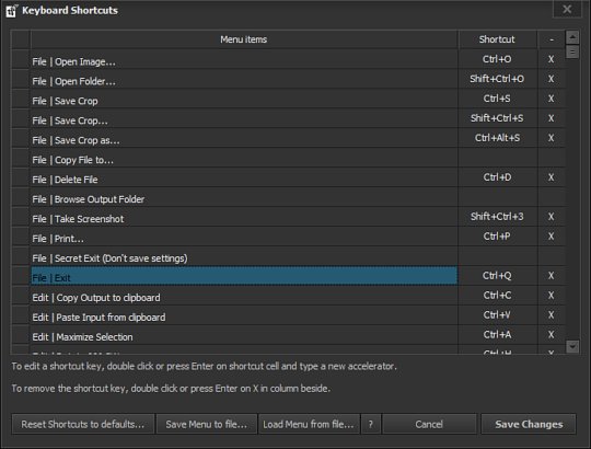 Keyboard Shortcuts Editor
