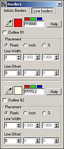 Line Border Setup Window.