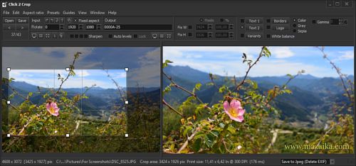 Click 2 Crop main screen