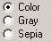 Output in color modes.