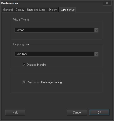 Preferences: Appearance tab.