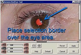 Remove Red Eye Tool - Start.