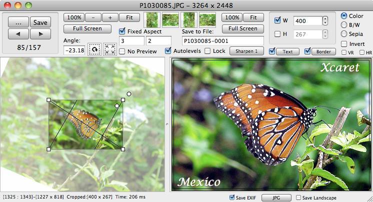 Click 2 Crop - Main screen